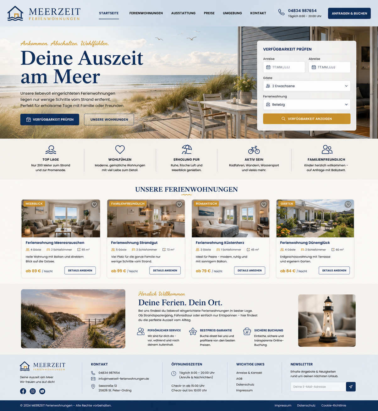 Ferienwohnung Webdesign-Demo