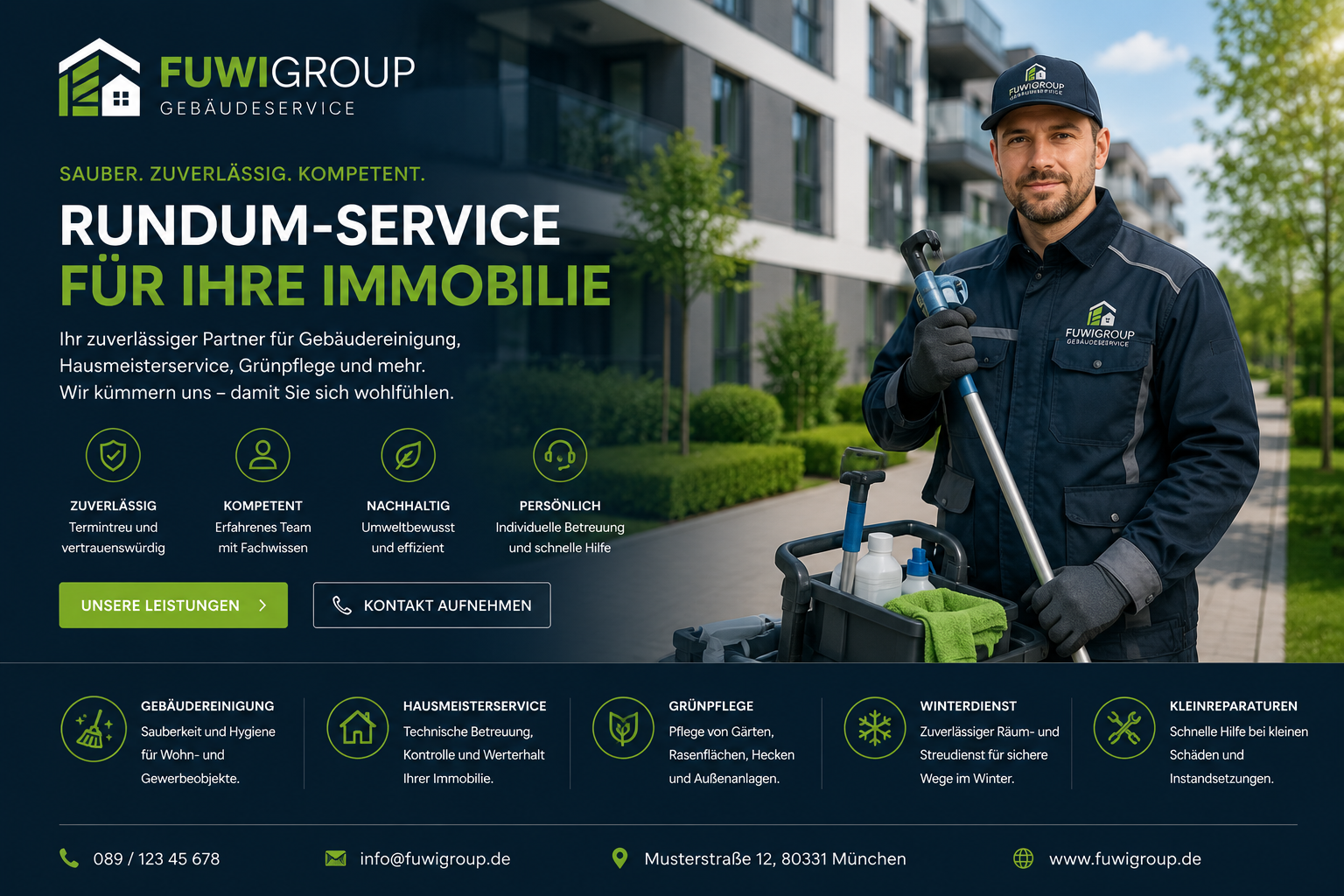 Gebäudeservice Webdesign-Demo